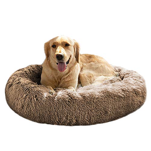 Mirkoo Rundes Bett für kleine, mittelgroße und große Hunde, ultraweiches Haustierbett, maschinenwaschbar (61 cm/81 cm/91 cm/112 cm) von Mirkoo