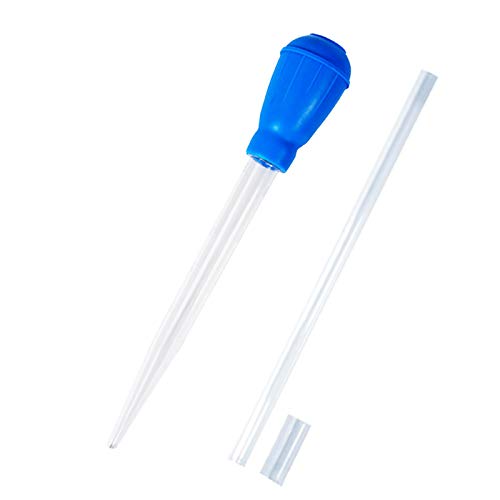 Mirrwin Wasserwechsle für Aquarien Tropfpipette TransferPipette Acryl Pipetten Dropper Aquarium Pipette mit Verlängerungsrohr für Meeresfische Riffkorallen Aquarium und Medizin Experiment （Blau） von Mirrwin