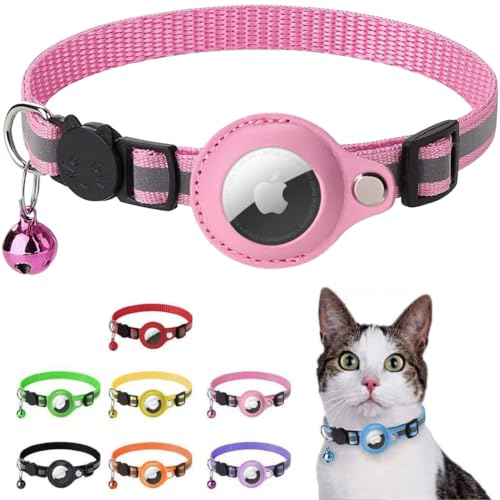 Bubble Cat – Halsband Bubble Cat für Airtag – Zubehör, kompatibel mit Apple Airtag, Sicherheit gegen Würgen für Katzen und Welpen, GPS nicht im Lieferumfang enthalten (Rosa) von MiruMiru