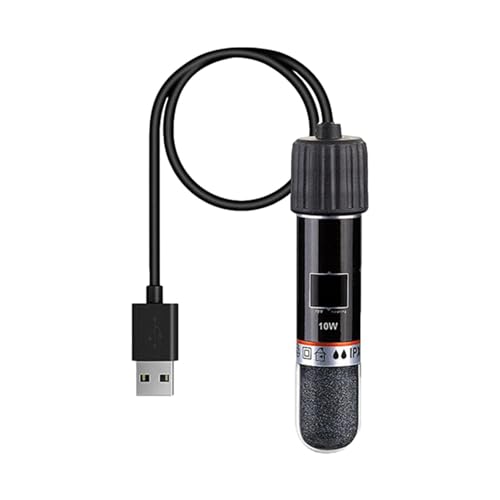 Misaakoeq Heizstab für Aquarien, wiederaufladbar, über USB, 10 W, Thermostatstab für kleine Aquarien, tauchfähige Aquariumheizung, intelligentes Heizwerkzeug von Misaakoeq