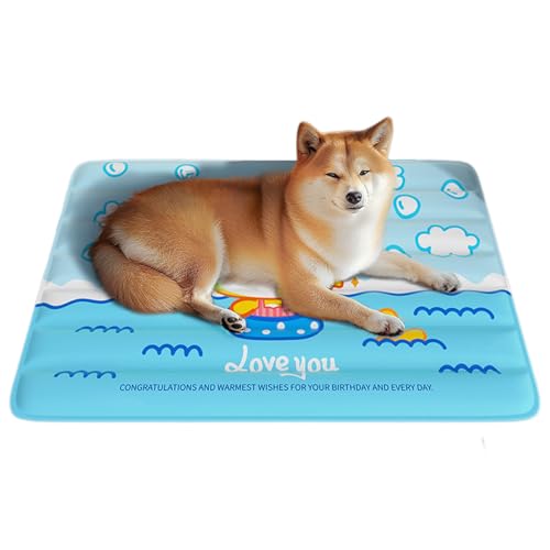 Misaakoeq Hundekühlmatte, Kühlkissen für Hund - Eismatte Cool Pad für Hunde - Wasserdichtes Nicht-Schlupf-Kissen-Haustiervorräte, Decken-Katzenbett für Innenräume, Camping, Reisen, Terrasse, Misaakoeq Hundekühlmatte, Kühlkissen für Hund - Eismatte Cool Pad für Hunde - Wasserdichtes Nicht-Schlupf-Kissen-Haustiervorräte, Decken-Katzenbett für Innenräume, Camping, Reisen, Terrasse, von Misaakoeq