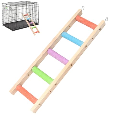 Misaakoeq Parrot Toys Leiter | Interaktives Sittich-Kletterspielzeug | Sittichspielzeug Stehstange für Nymphensittiche und Sittiche von Misaakoeq