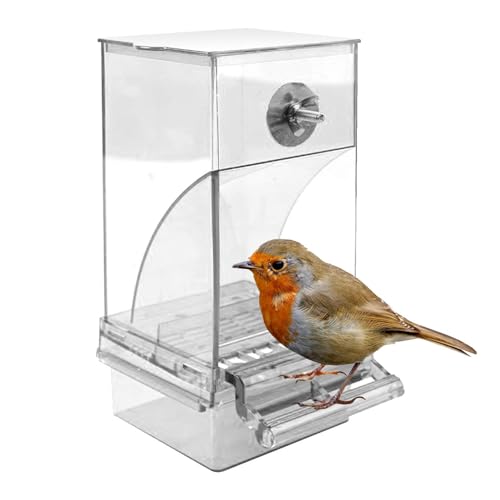 Automatischer Vogelfutterspender Automatischer Futterspender Für Vögel Acryl Transparent Sittiche Käfig Futterautomat Vogel Lebensmittelbehälter Futterautomat Käfig Für Wellensittiche Kanarienvögel von Missmisq