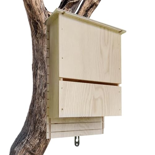 Fledermaushäuser Aus Holz Fledermauskasten Aus Holz Nistkästen Für Fledermäuse Wetterfest Fledermauskasten Für Den Außenbereich Fledermausbox Zum Aufhängen Für Sommer, Winter von Missmisq