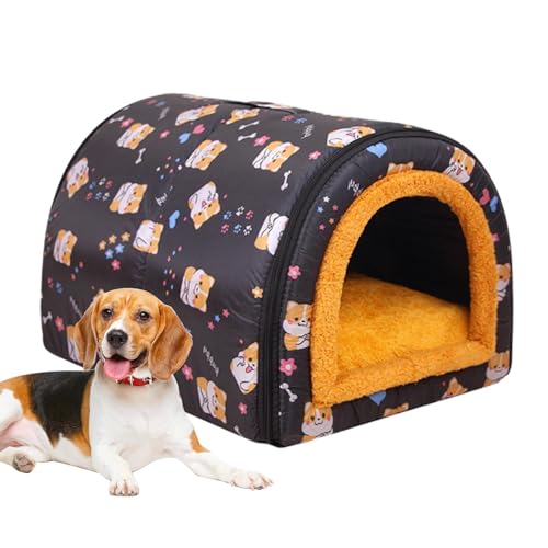 Hundehütte Indoor Hundehaus Hundebett Katzenhöhle Warmes Und Gemütliches Haustierhaus Warme Hundehöhle Mit Abnehmbarem Plüschkissen Katzenhaus Für Kleine Mittlere Und Große Hunde Und Katzen von Missmisq