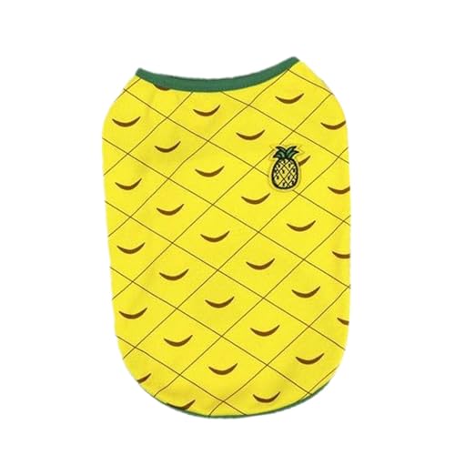 Missmisq Hundewesten, Hundweste,Haustierpupfweste - Nettes Wassermelon Ananas Haustier Outfit, weiche Hundekatze Hemd, atmungsaktive Kleidung für Hunde Katzen Welpen von Missmisq