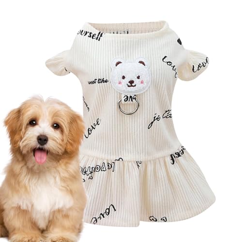 Missmisq Kostüm für Hunde,Kleider für Hunde, Cartoon-Hundekleid mit Bärenmuster aus Polyester, Tägliche Hundekleidung, Bequeme, modische, weiche Haustierkleidung für kleine Hunde, Welpen, Haustiere, von Missmisq