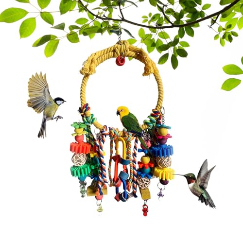 Missmisq Vogelkäfig Spielzeug - Vogel Sitzring Schaukel Zubehör - Haustierzubehör Kauspielzeug Bewegung Spielkletterzeug Für Wellensittiche Unzertrennliche Kanarienvögel Missmisq Vogelkäfig Spielzeug - Vogel Sitzring Schaukel Zubehör - Haustierzubehör Kauspielzeug Bewegung Spielkletterzeug Für Wellensittiche Unzertrennliche Kanarienvögel von Missmisq