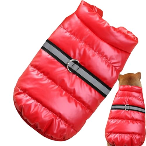 Missmisq Winterjacke für kleine Hunde,Wintermantel für kleine Hunde - Reflektierende warme Hundejacke mit integriertem Loch für das Geschirr | Welpenjacke für den kalten Winter, gemütliche Schneeweste von Missmisq