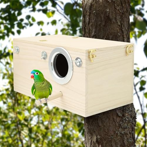 Vogelnest Aus Holz Vogelzuchtkasten Vogelhaus Aus Naturholz Für Kleine Vöge Vogelzuchtkasten Holz Zuchtbox Vogelzuchtbox Wellensittichhaus Sittich Nistkasten Für Kleine Vögel von Missmisq