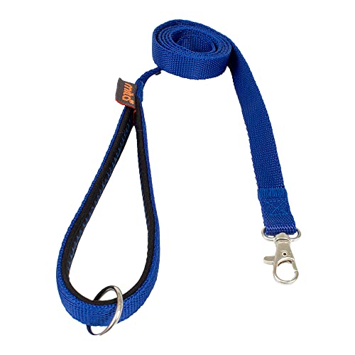 Hundeleine aus Nylon, mit gepolstertem Griff, 1,2 m x 1,9 cm breit, für Training, Spaziergänge (blau) von Mita