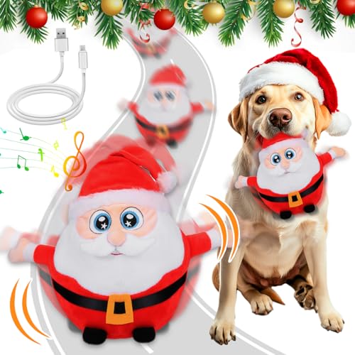 Interaktives Hundespielzeug, Weihnachts-Hundespielzeug mit Pop-Songs & Aufnahmemodus, wiederaufladbarer, selbstbewegender Ball für kleine/mittelgroße/große Welpenhunde, um sie zu beschäftigen, von Mity rain