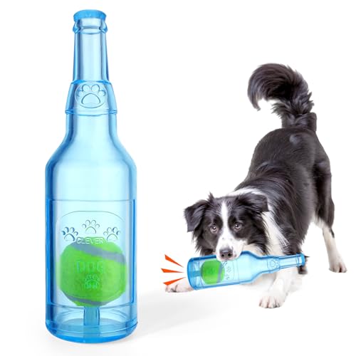 Mity rain Hundespielzeug mit Wasserflasche, Hundespielzeug für aggressive Kauer, niedliches quietschendes Hundespielzeug für große, mittelgroße und kleine Hunde, interaktives Hundespielzeug, um sie zu von Mity rain