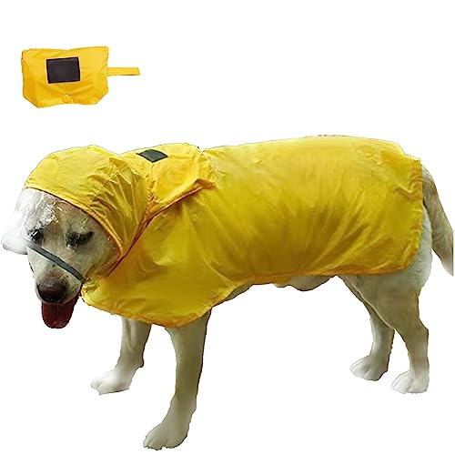 Mivanta Portale Reflektierender Streifen mit em Hunde-Regenmantel, Outdoor-Haustier-Poncho(L) von Mivanta