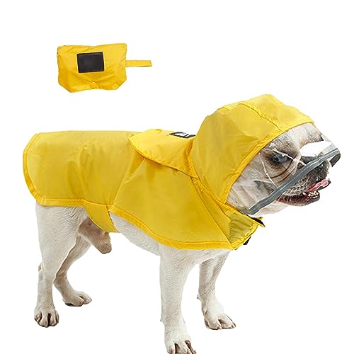 Mivanta Portale Reflektierender Streifen mit em Hunde-Regenmantel, Outdoor-Haustier-Poncho(M) von Mivanta