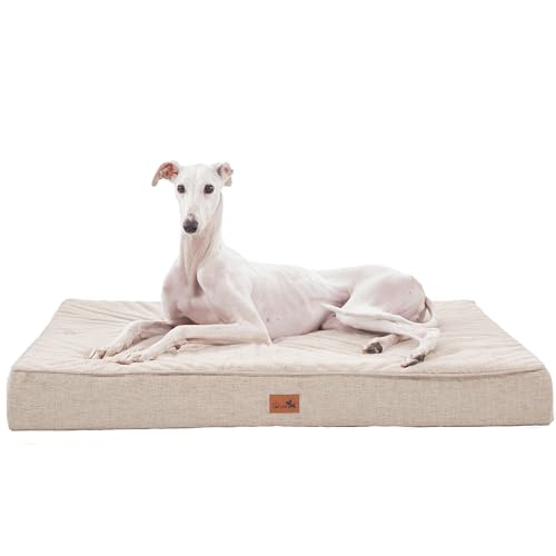 MixPet Großes Hundebett aus Memory-Schaum, orthopädisches Hundebett, waschbar, 121,9 x 81,3 cm von MixPet