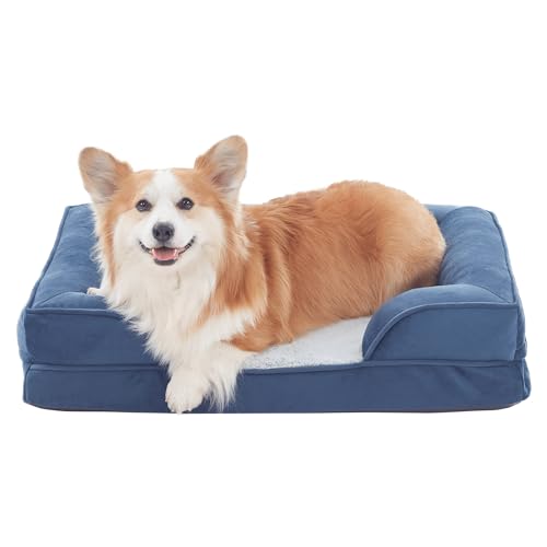 MixPet Orthopädisches Hundebett für große Hunde, waschbar, Memory-Schaum, 78,7 x 61 cm von MixPet