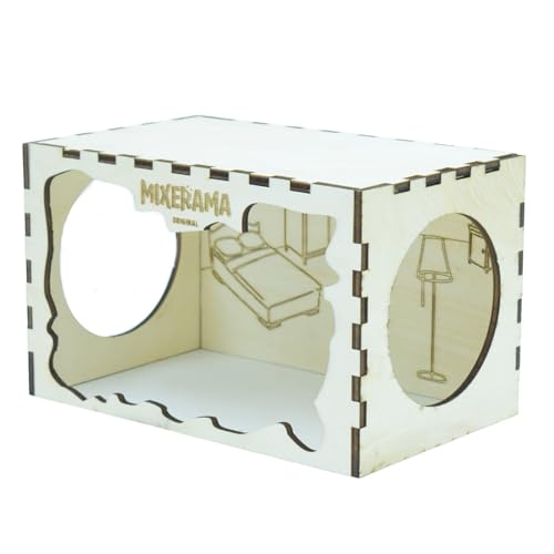 Mixerama original Watch in The Box | Schlafzimmer - artgerechtes Nagerzubehör für Zwerghamster, Mittelhamster, Farbmäuse und Farbratten von Mixerama