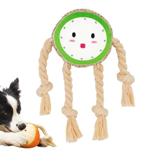 Mixnexorad Plüsch-Hundespielzeug zum Kauen, Plüsch-Hundespielzeug mit Quietscher | Plüschtier für mittelgroße Hunde | Interaktives Kauspielzeug aus geflochtenem Seil mit süßem Fruchtdesign für von Mixnexorad