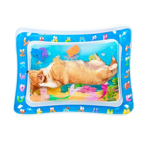 Mixnexorad Sensorische Wasser Spielmatte, Aufblasbares Wasser Sensor Pad, Sensor Water Playmat Für Katzen Hunde, Wasserspielmatte Für Haustiere | Haustier-Spielmatte Für Draußen von Mixnexorad