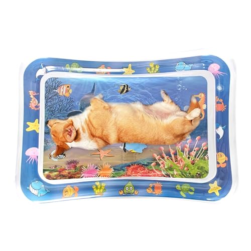 Mixnexorad Sensorische Wasser Spielmatte, Aufblasbares Wasser Sensor Pad, Sensor Water Playmat Für Katzen Hunde, Wasserspielmatte Für Haustiere | Haustier-Spielmatte Für Draußen von Mixnexorad