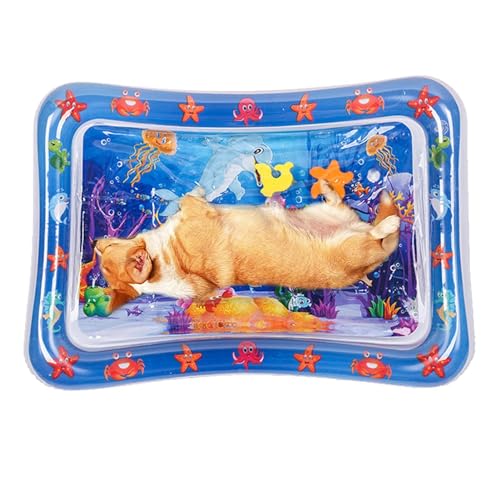 Mixnexorad Sensorische Wasser Spielmatte, Aufblasbares Wasser Sensor Pad, Sensor Water Playmat Für Katzen Hunde, Wasserspielmatte Für Haustiere | Haustier-Spielmatte Für Draußen von Mixnexorad