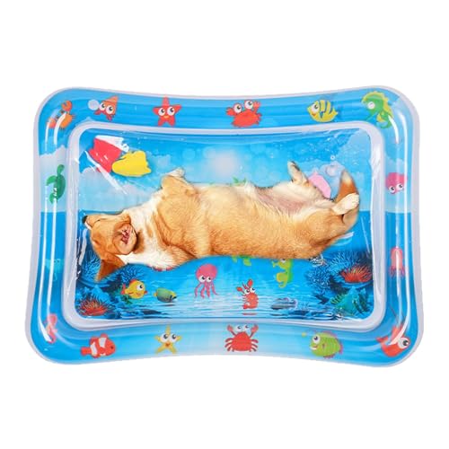 Mixnexorad Sensorische Wasser Spielmatte, Aufblasbares Wasser Sensor Pad, Sensor Water Playmat Für Katzen Hunde, Wasserspielmatte Für Haustiere | Haustier-Spielmatte Für Draußen von Mixnexorad