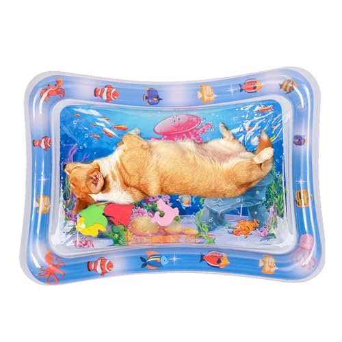 Mixnexorad Sensorische Wasser Spielmatte, Aufblasbares Wasser Sensor Pad, Sensor Water Playmat Für Katzen Hunde, Wasserspielmatte Für Haustiere | Haustier-Spielmatte Für Draußen von Mixnexorad