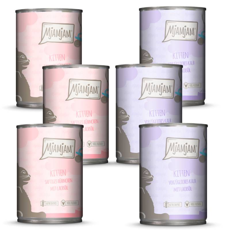 Probierpaket MjAMjAM Kitten 6 x 400 g - Mixpaket (2 Sorten) von MjAMjAM