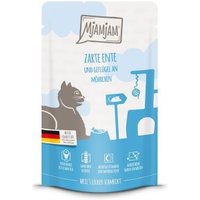 MjAMjAM Nassfutter Katze Adult, Quetschie, Ente & Geflügel 12x125 g von MjAMjAM