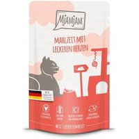 MjAMjAM Nassfutter Katze Adult, Quetschie, mit Herzen 12x125 g von MjAMjAM