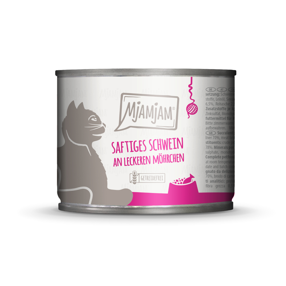 MjAMjAM 6 x 200 g - saftiges Schwein an leckeren Möhrchen von MjAMjAM