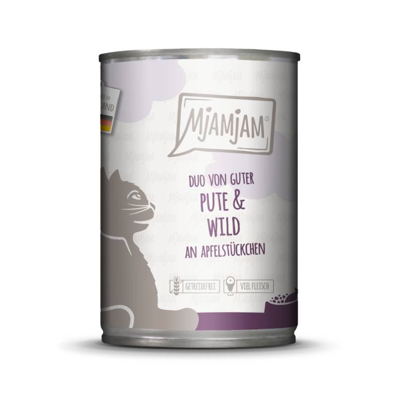 MjAMjAM 6 x 400 g - gute Pute & Wild an Apfelstückchen von MjAMjAM