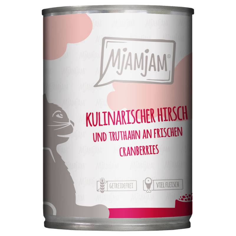 MjAMjAM 6 x 400 g - kulinarischer Hirsch und Truthahn an frischen Cranberries von MjAMjAM