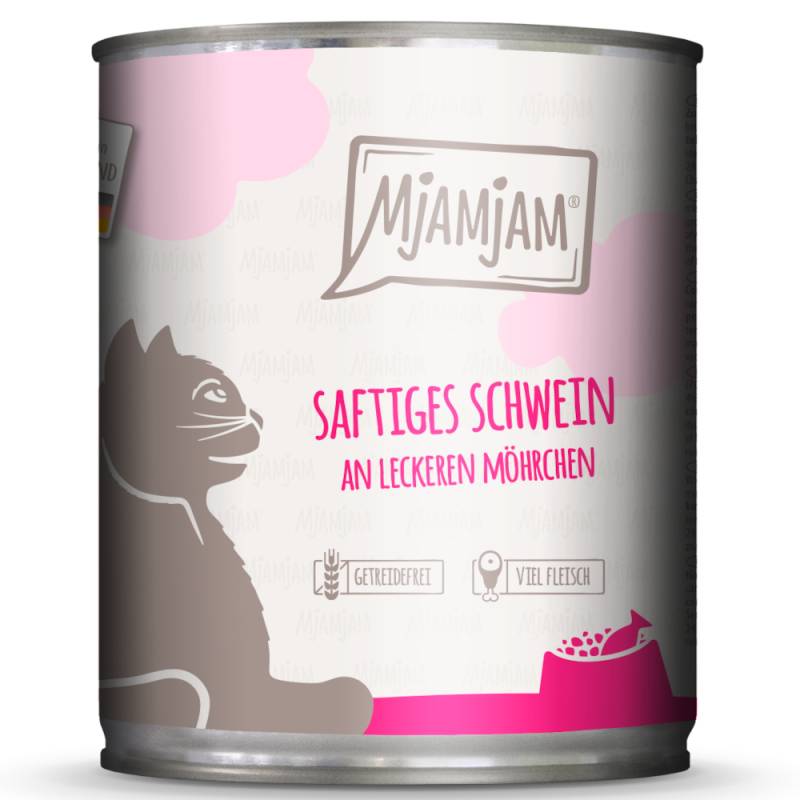 MjAMjAM 6 x 800 g  - saftiges Schwein an leckeren Möhrchen von MjAMjAM