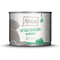 MjAMjAM Nassfutter Katze Adult 6x200 g Huhn und Brokkoli von MjAMjAM