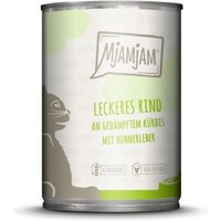 MjAMjAM Nassfutter Katze Adult 6x400 g Rind & Kürbis von MjAMjAM