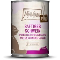 MjAMjAM Nassfutter Katze Adult, Purer Fleischgenuss 6x400 g Schwein von MjAMjAM