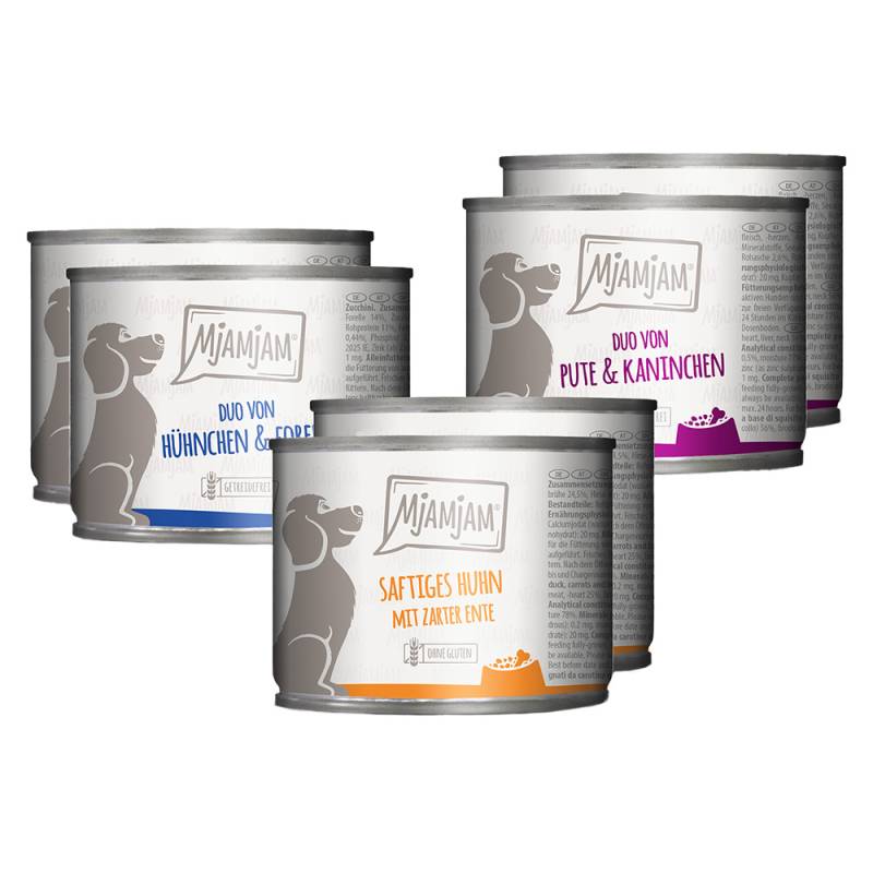 MjAMjAM Adult Hund 6 x 200 g - Mix I (3 Sorten) von MjAMjAM