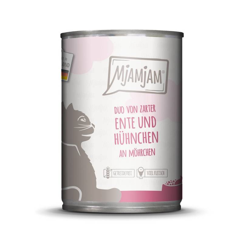 MjAMjAM DUO von Ente & Hühnchen an Möhrchen 24x400g von MjAMjAM