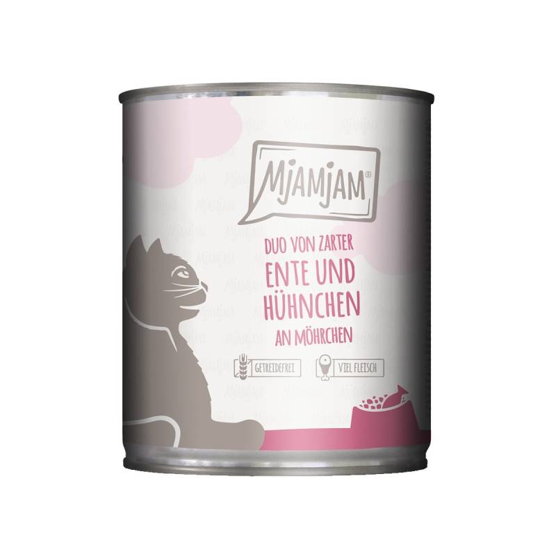 MjAMjAM - DUO von Ente & Hühnchen an Möhrchen 24x800g von MjAMjAM