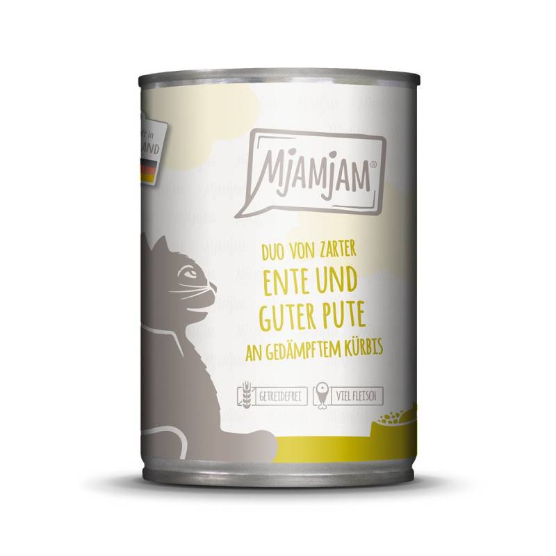 MjAMjAM DUO von Ente & Pute an Kürbis 24x400g von MjAMjAM