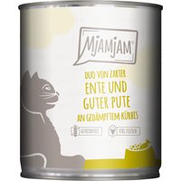 MjAMjAM Duo 6 x 800 g - zarte Ente & gute Pute an gedämpftem Kürbis von MjAMjAM