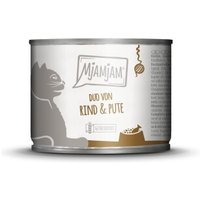 MjAMjAM Nassfutter Katze Adult, Duo 6x200 g Rind & Pute von MjAMjAM