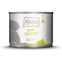 MjAMjAM Nassfutter Katze Adult, Duo 6x200 g Ente & Pute von MjAMjAM