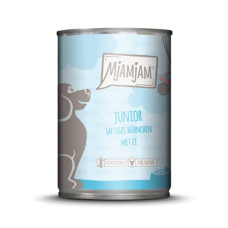 MjAMjAM Junior 6 x 400 g - saftiges Hühnchen mit Ei von MjAMjAM