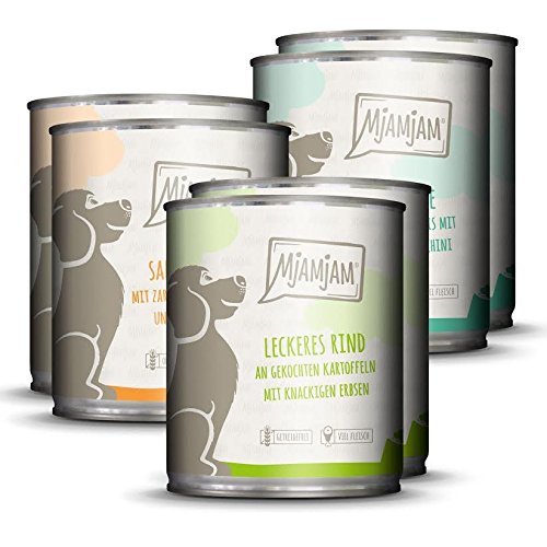 MjAMjAM - Leckere Mahlzeiten Testpaket für deinen Hund 6 x 800g von MjAMjAM