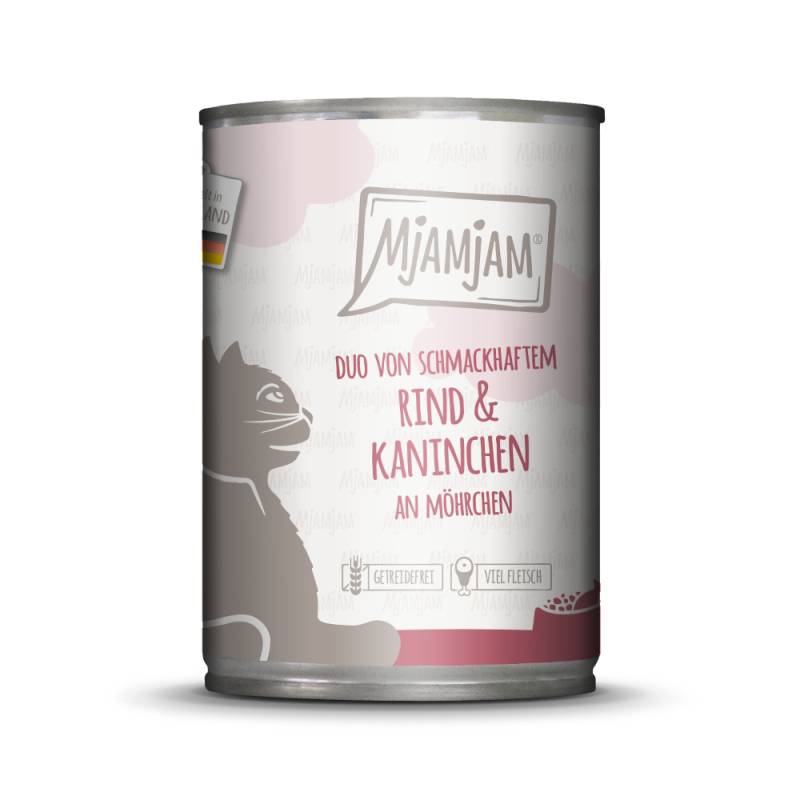 MjAMjAM Mahlzeiten 6 x 400 g - Rind & Kaninchen von MjAMjAM