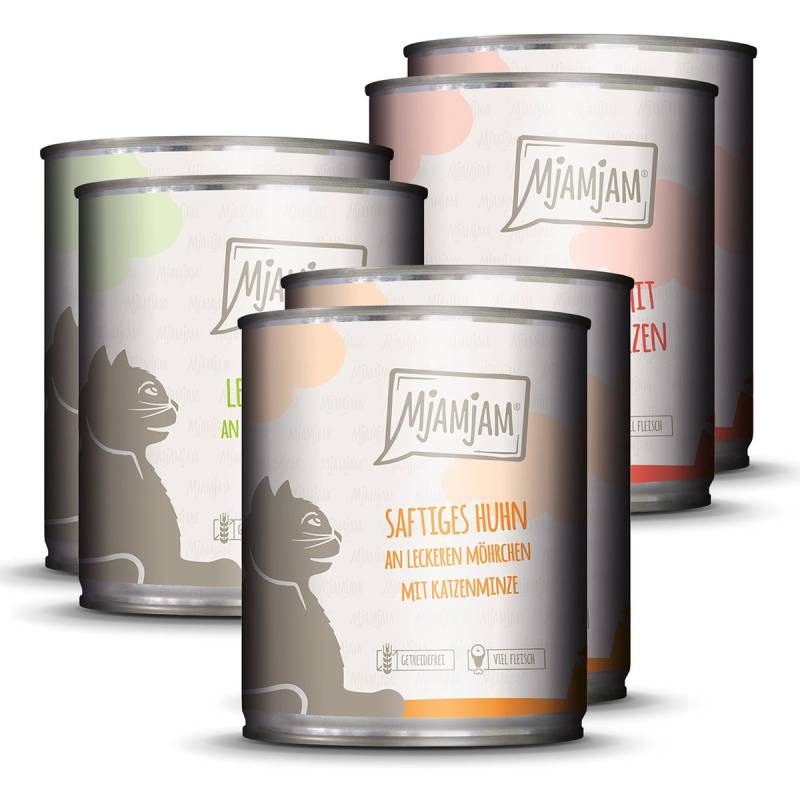 MjAMjAM Mixpaket I Huhn, Rind, Herzen 6x800g von MjAMjAM