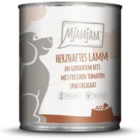 MjAMjAM Nassfutter Hund Adult herzhaftes Lamm 6x800 g von MjAMjAM